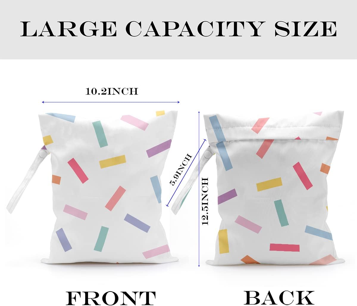 Wet Bag Wet Dry Bag for Swimsuit Travel Beach Pool Stroller Diapers Dirty Yoga Gym Clothes Waterproof Reusable