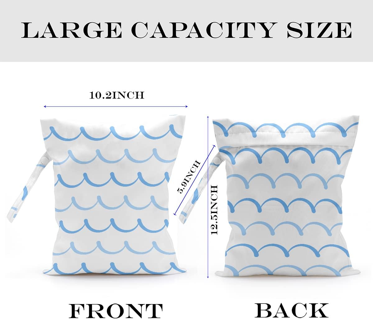 Wet Bag Wet Dry Bag for Swimsuit Travel Beach Pool Stroller Diapers Dirty Yoga Gym Clothes Waterproof Reusable