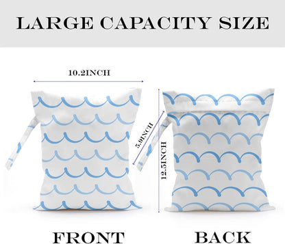 Wet Bag Wet Dry Bag for Swimsuit Travel Beach Pool Stroller Diapers Dirty Yoga Gym Clothes Waterproof Reusable
