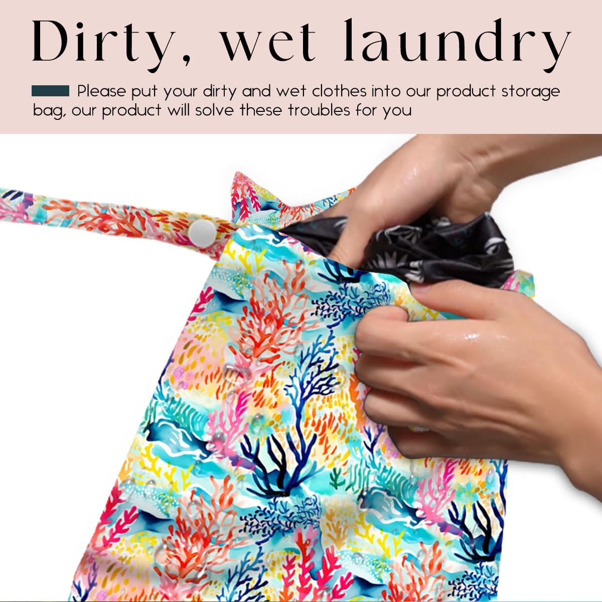 Wet Bag Wet Dry Bag for Swimsuit Travel Beach Pool Stroller Diapers Dirty Yoga Gym Clothes Waterproof Reusable