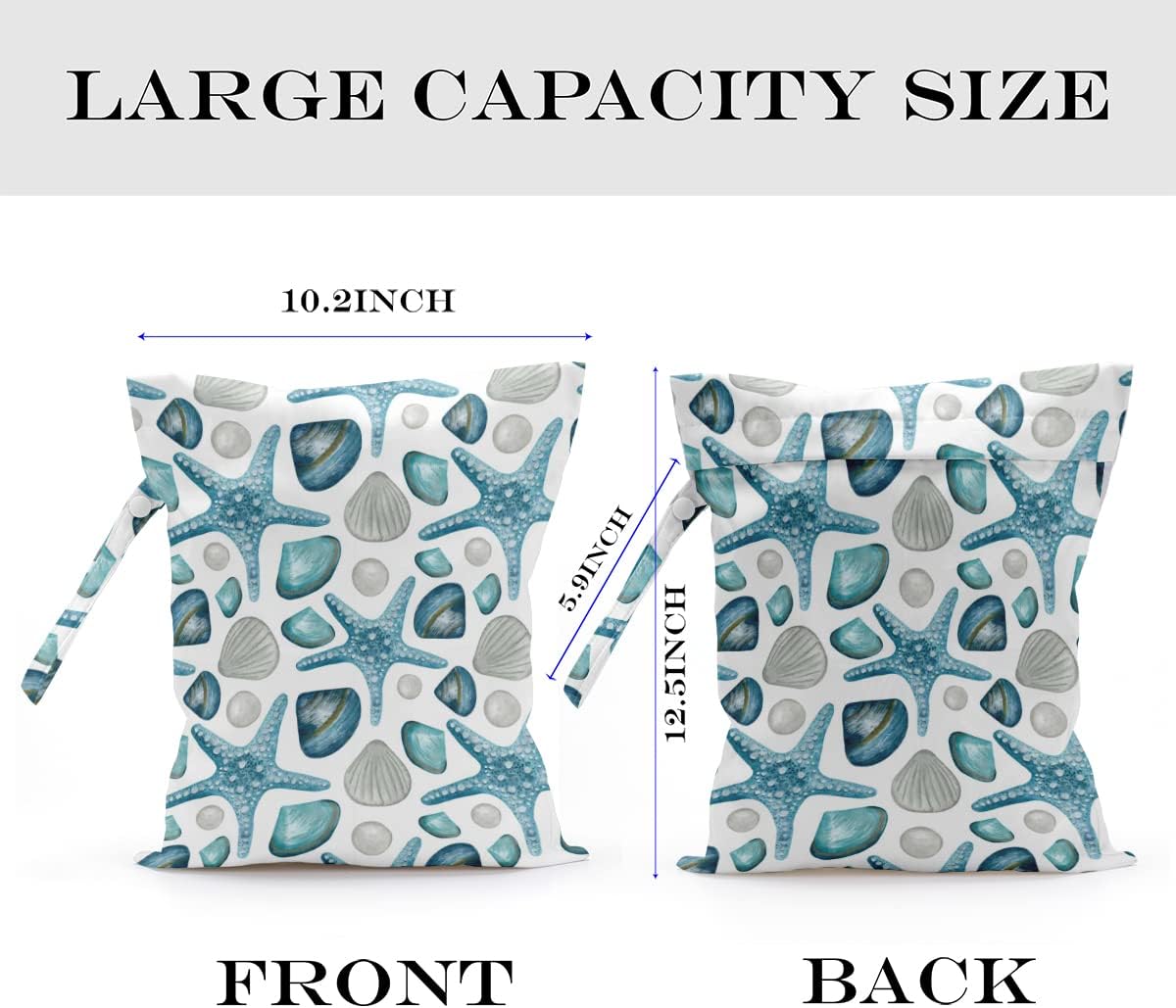 Wet Bag Wet Dry Bag for Swimsuit Travel Beach Pool Stroller Diapers Dirty Yoga Gym Clothes Waterproof Reusable
