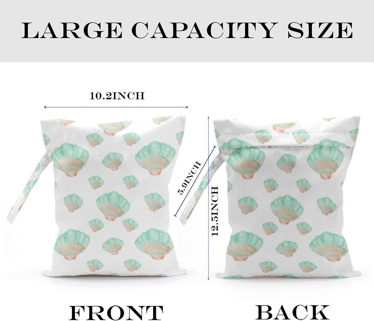 Wet Bag Wet Dry Bag for Swimsuit Travel Beach Pool Stroller Diapers Dirty Yoga Gym Clothes Waterproof Reusable