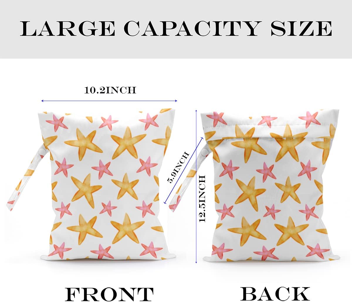 Wet Bag Wet Dry Bag for Swimsuit Travel Beach Pool Stroller Diapers Dirty Yoga Gym Clothes Waterproof Reusable