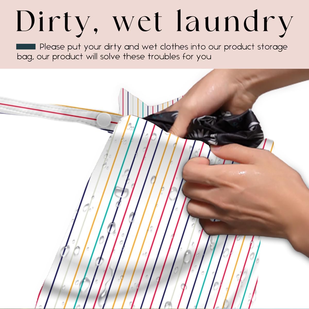 Wet Bag Wet Dry Bag for Swimsuit Travel Beach Pool Stroller Diapers Dirty Yoga Gym Clothes Waterproof Reusable