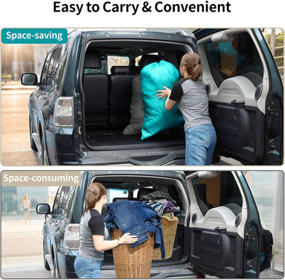 Travel Laundry Bags - Dirty Clothes Travel Bag for Cruise, 24x36 in | Holds 4 Loads of Laundry, Drawstring Closure, Machine Washable, Fit Hamper Basket for College Dorm Ship Cabin Camp Essentials