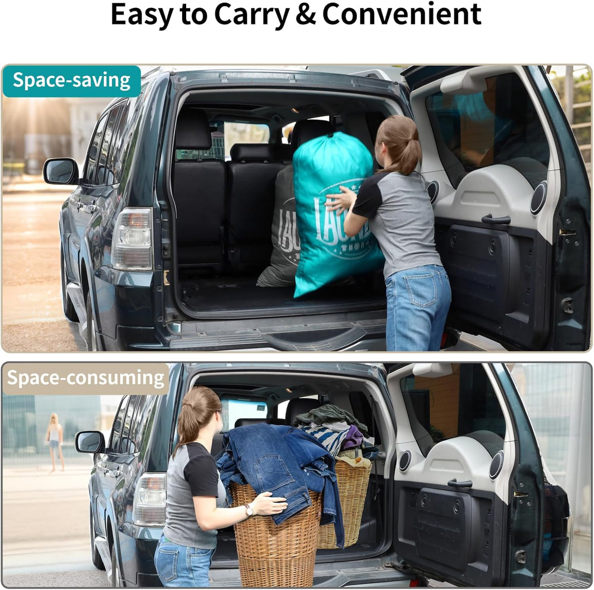 Travel Laundry Bags - Dirty Clothes Travel Bag for Cruise, 24x36 in | Holds 4 Loads of Laundry, Drawstring Closure, Machine Washable, Fit Hamper Basket for College Dorm Ship Cabin Camp Essentials