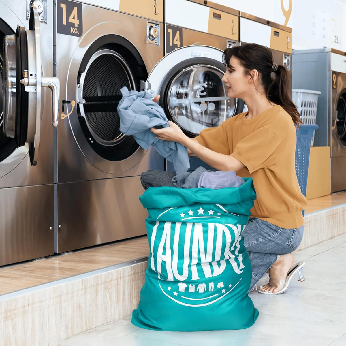 Travel Laundry Bags - Dirty Clothes Travel Bag for Cruise, 24x36 in | Holds 4 Loads of Laundry, Drawstring Closure, Machine Washable, Fit Hamper Basket for College Dorm Ship Cabin Camp Essentials