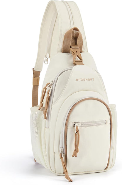 Small Crossbody Sling Bag for Men Women, Small Sling Backpack Shoulder Bag, Anti-Theft Chest Daypack