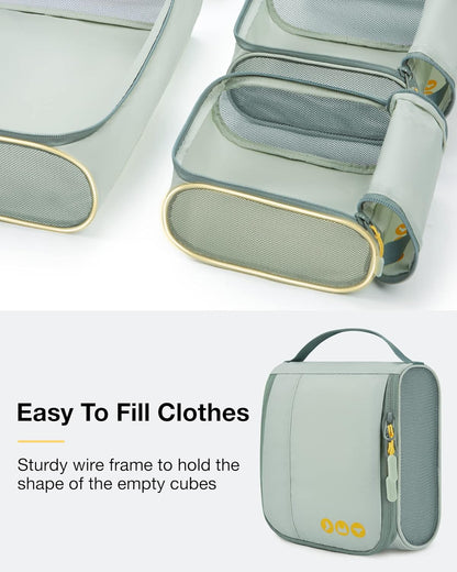Keep Shape Packing Cubes for Travel, 6 Set Travel Cubes for Packing, Lightweight Suitcase Organizer Bags Set for Travel Essentials