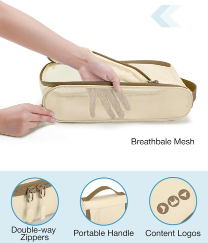 Keep Shape Packing Cubes for Travel, 6 Set Travel Cubes for Packing, Lightweight Suitcase Organizer Bags Set for Travel Essentials