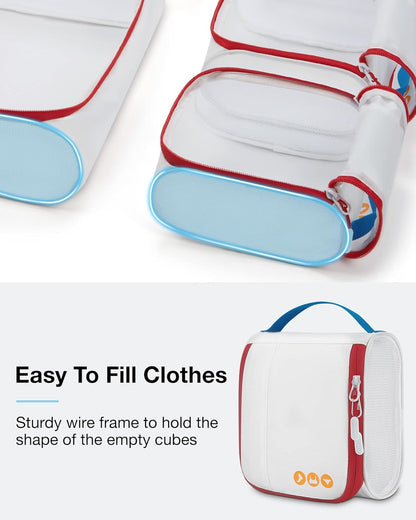 Keep Shape Packing Cubes for Travel, 6 Set Travel Cubes for Packing, Lightweight Suitcase Organizer Bags Set for Travel Essentials