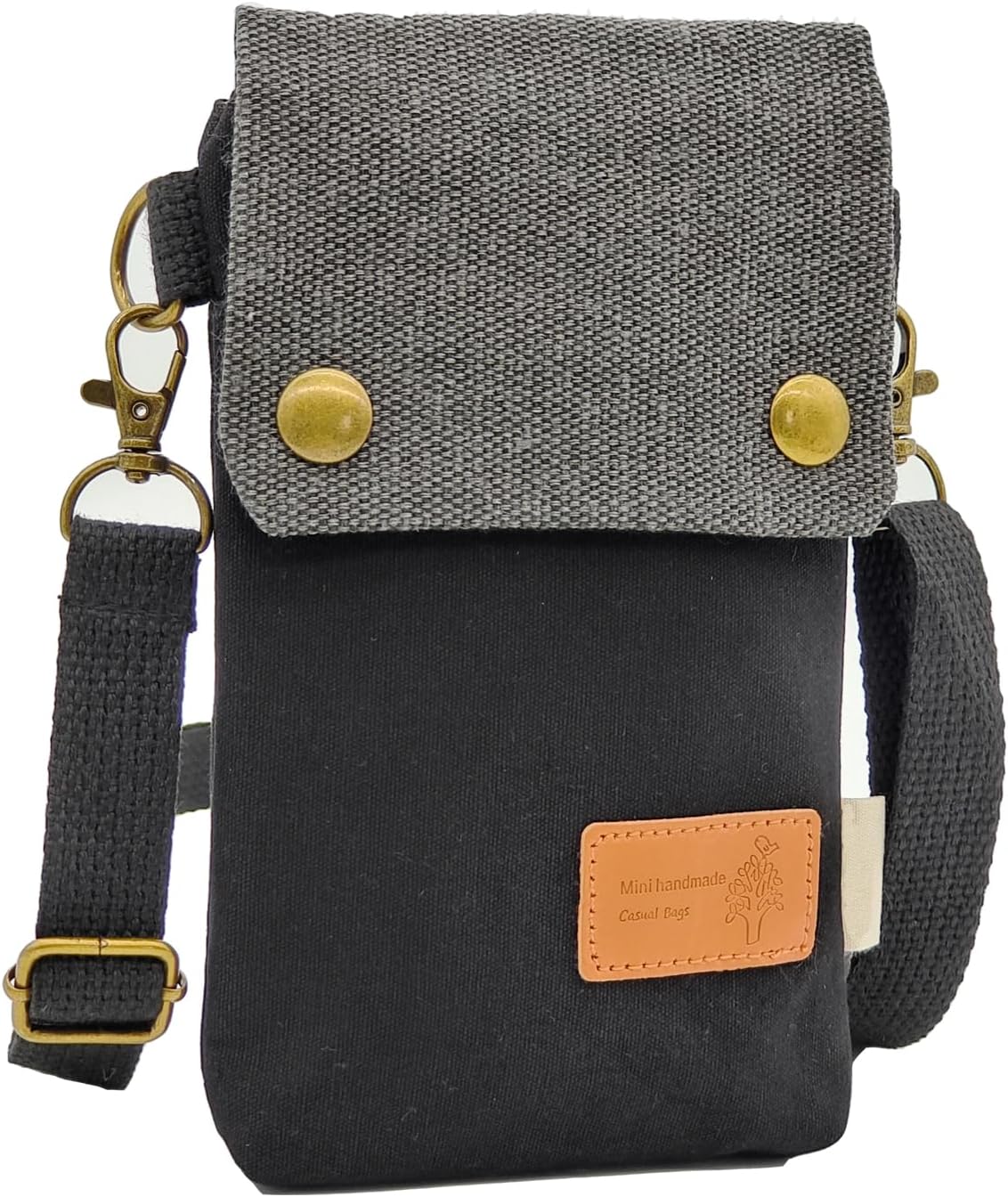 Small Crossbody Purse for Women Cell Phone Shoulder Handbag Wristlet Wallet | Crossbody Bag with Shoulder Strap Wrist Strap, Shoulder Bag for Traveling Shopping Commute, Canvas Passport Cell Phone Pouch