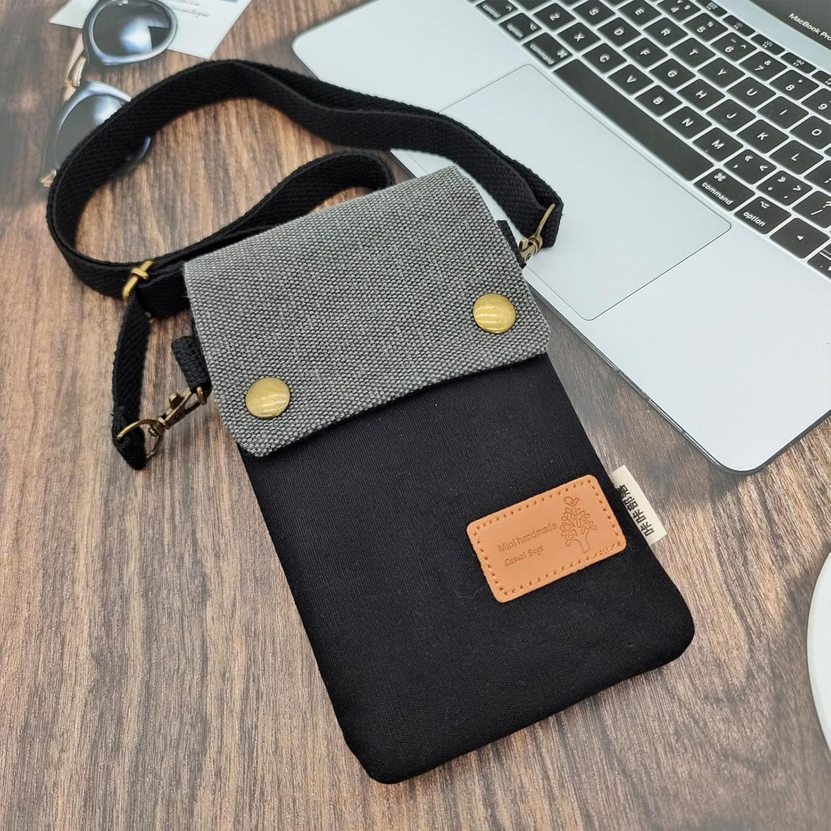 Small Crossbody Purse for Women Cell Phone Shoulder Handbag Wristlet Wallet | Crossbody Bag with Shoulder Strap Wrist Strap, Shoulder Bag for Traveling Shopping Commute, Canvas Passport Cell Phone Pouch
