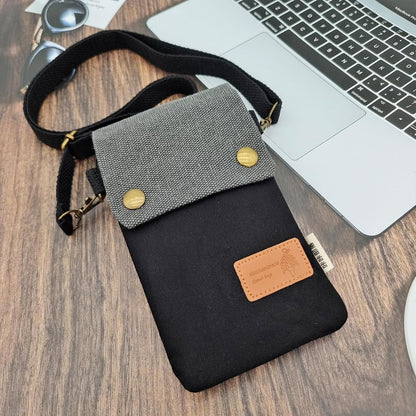Small Crossbody Purse for Women Cell Phone Shoulder Handbag Wristlet Wallet | Crossbody Bag with Shoulder Strap Wrist Strap, Shoulder Bag for Traveling Shopping Commute, Canvas Passport Cell Phone Pouch
