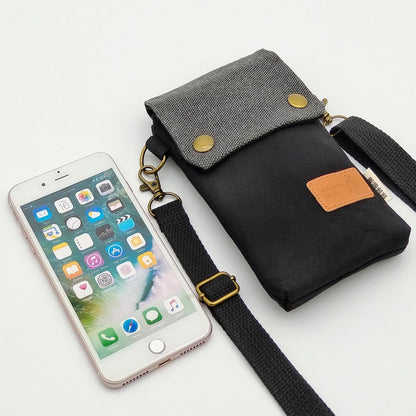 Small Crossbody Purse for Women Cell Phone Shoulder Handbag Wristlet Wallet | Crossbody Bag with Shoulder Strap Wrist Strap, Shoulder Bag for Traveling Shopping Commute, Canvas Passport Cell Phone Pouch