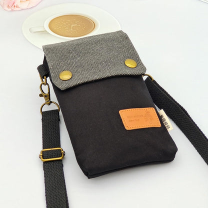 Small Crossbody Purse for Women Cell Phone Shoulder Handbag Wristlet Wallet | Crossbody Bag with Shoulder Strap Wrist Strap, Shoulder Bag for Traveling Shopping Commute, Canvas Passport Cell Phone Pouch