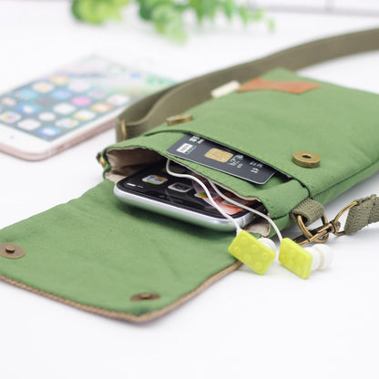 Small Crossbody Purse for Women Cell Phone Shoulder Handbag Wristlet Wallet | Crossbody Bag with Shoulder Strap Wrist Strap, Shoulder Bag for Traveling Shopping Commute, Canvas Passport Cell Phone Pouch