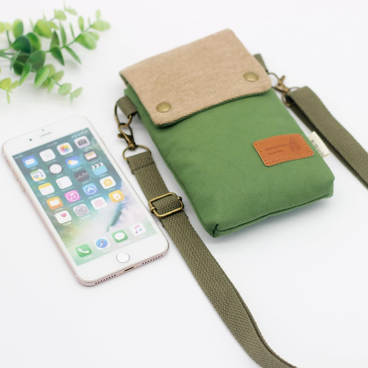 Small Crossbody Purse for Women Cell Phone Shoulder Handbag Wristlet Wallet | Crossbody Bag with Shoulder Strap Wrist Strap, Shoulder Bag for Traveling Shopping Commute, Canvas Passport Cell Phone Pouch