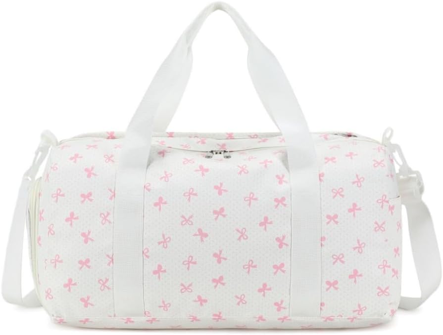 Duffle Bag for Girls Kids Gym Sports Women Workout Travel Bag Weekender with Shoe Compartment and Wet Pocket (Blue)