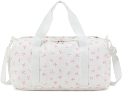 Duffle Bag for Girls Kids Gym Sports Women Workout Travel Bag Weekender with Shoe Compartment and Wet Pocket (Blue)