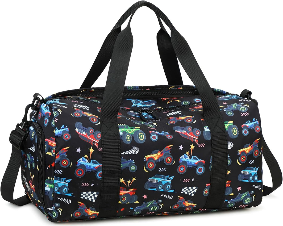 Duffle Bag for Girls Kids Gym Sports Women Workout Travel Bag Weekender with Shoe Compartment and Wet Pocket (Blue)