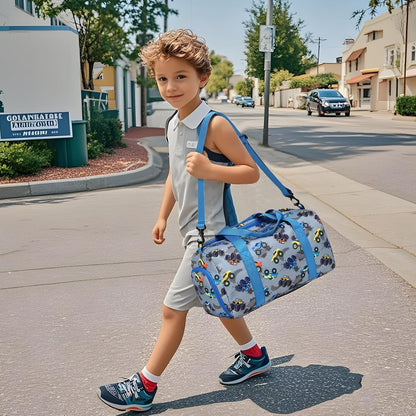 Duffle Bag for Girls Kids Gym Sports Women Workout Travel Bag Weekender with Shoe Compartment and Wet Pocket (Blue)