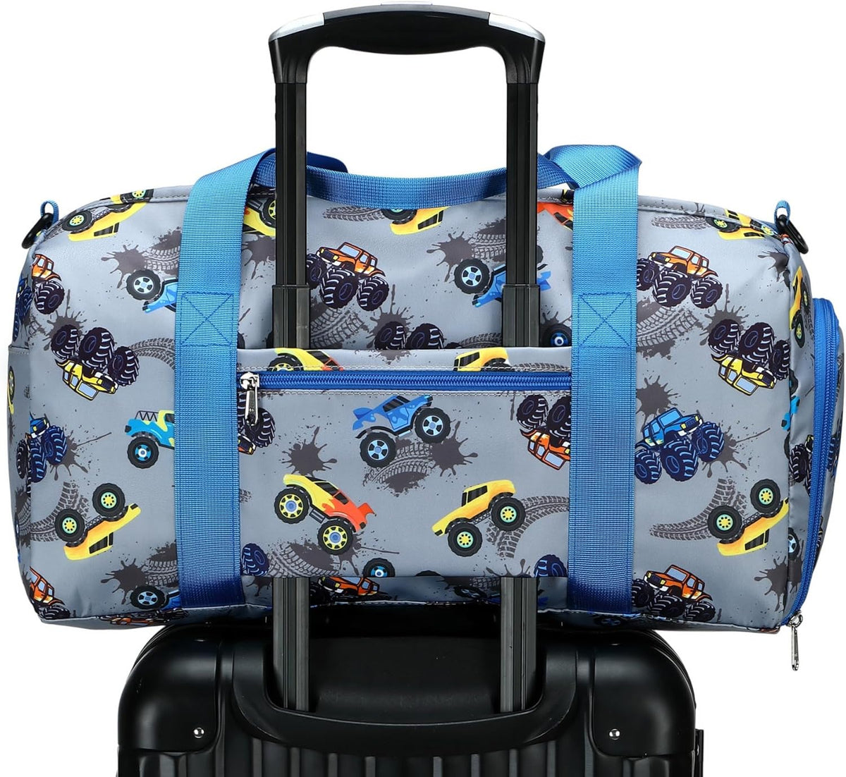 Duffle Bag for Girls Kids Gym Sports Women Workout Travel Bag Weekender with Shoe Compartment and Wet Pocket (Blue)