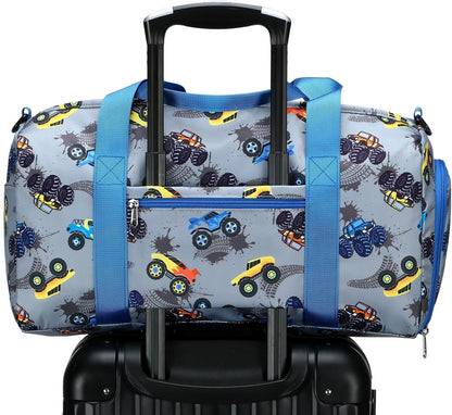 Duffle Bag for Girls Kids Gym Sports Women Workout Travel Bag Weekender with Shoe Compartment and Wet Pocket (Blue)