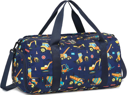 Duffle Bag for Girls Kids Gym Sports Women Workout Travel Bag Weekender with Shoe Compartment and Wet Pocket (Blue)