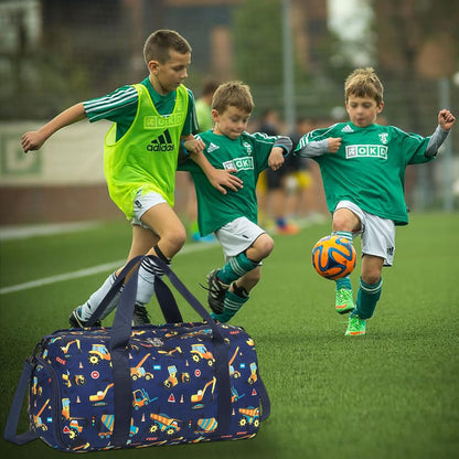 Duffle Bag for Girls Kids Gym Sports Women Workout Travel Bag Weekender with Shoe Compartment and Wet Pocket (Blue)