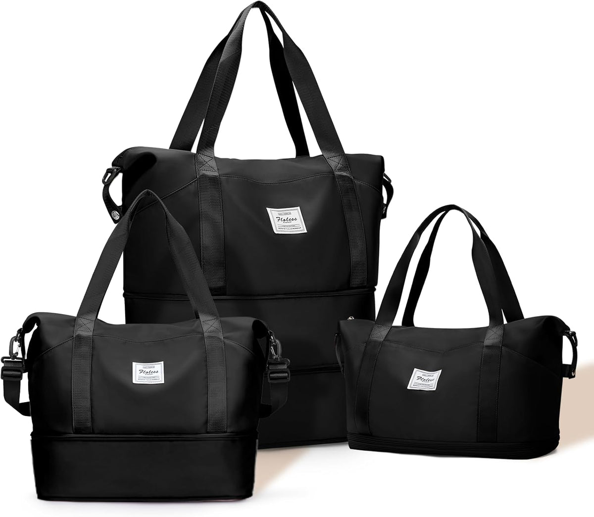 Expandable Travel Duffle Bag for Women Men, Large Gym Bag Travel Tote Bags, Waterproof Carry On Personal Item Bag Airline Approved, Workout Weekender Bag for Overnight Trips with Luggage Sleeve, Green