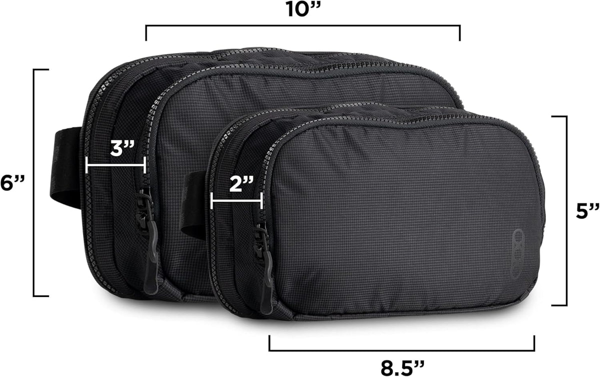 Fade Flex - Concealed Carry Waist Bag - Tactical Men's Fanny Pack with Adjustable Waist Belt - 10” W x 6”H x 3” D - Steel