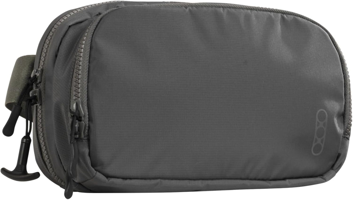Fade Flex - Concealed Carry Waist Bag - Tactical Men's Fanny Pack with Adjustable Waist Belt - 10” W x 6”H x 3” D - Steel