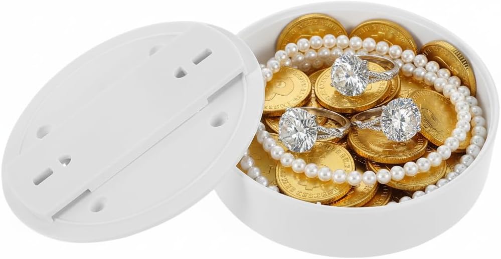 Secret Compartment Shaped Hidden Storage Organizer for Cash Jewelry Valuables Portable 3.58X3.58X0.98In