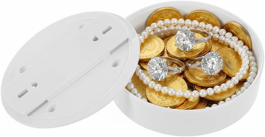 Secret Compartment Shaped Hidden Storage Organizer for Cash Jewelry Valuables Portable 3.58X3.58X0.98In