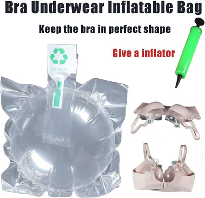 Portable Bra Underwear Inflatable Bag,Bra Support Bag for Preventing Deformation,Traveling Lingerie Protective Organizer Bag,50 Pieces