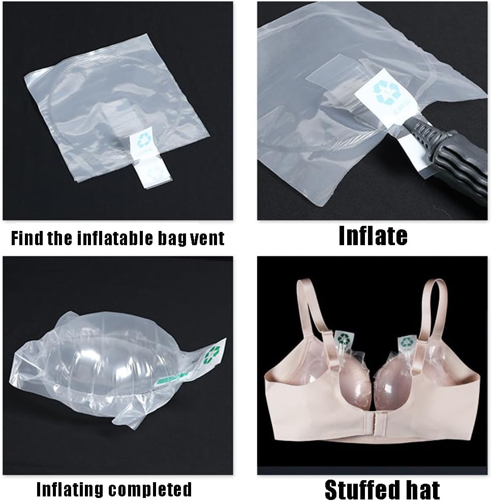 Portable Bra Underwear Inflatable Bag,Bra Support Bag for Preventing Deformation,Traveling Lingerie Protective Organizer Bag,50 Pieces