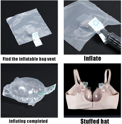 Portable Bra Underwear Inflatable Bag,Bra Support Bag for Preventing Deformation,Traveling Lingerie Protective Organizer Bag,50 Pieces