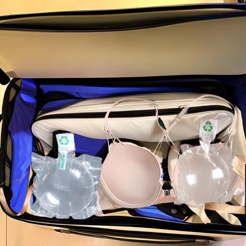Portable Bra Underwear Inflatable Bag,Bra Support Bag for Preventing Deformation,Traveling Lingerie Protective Organizer Bag,50 Pieces
