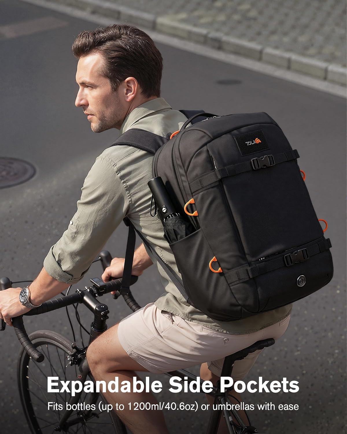 30L Travel Laptop Backpack TSA Carry-On for Business Trips Commute | 100% RPET Recycled Fabric | EVA-cushioned Laptop Protection | TSA 180° Lay-flat Opening | Reinforced Stability Base Panel