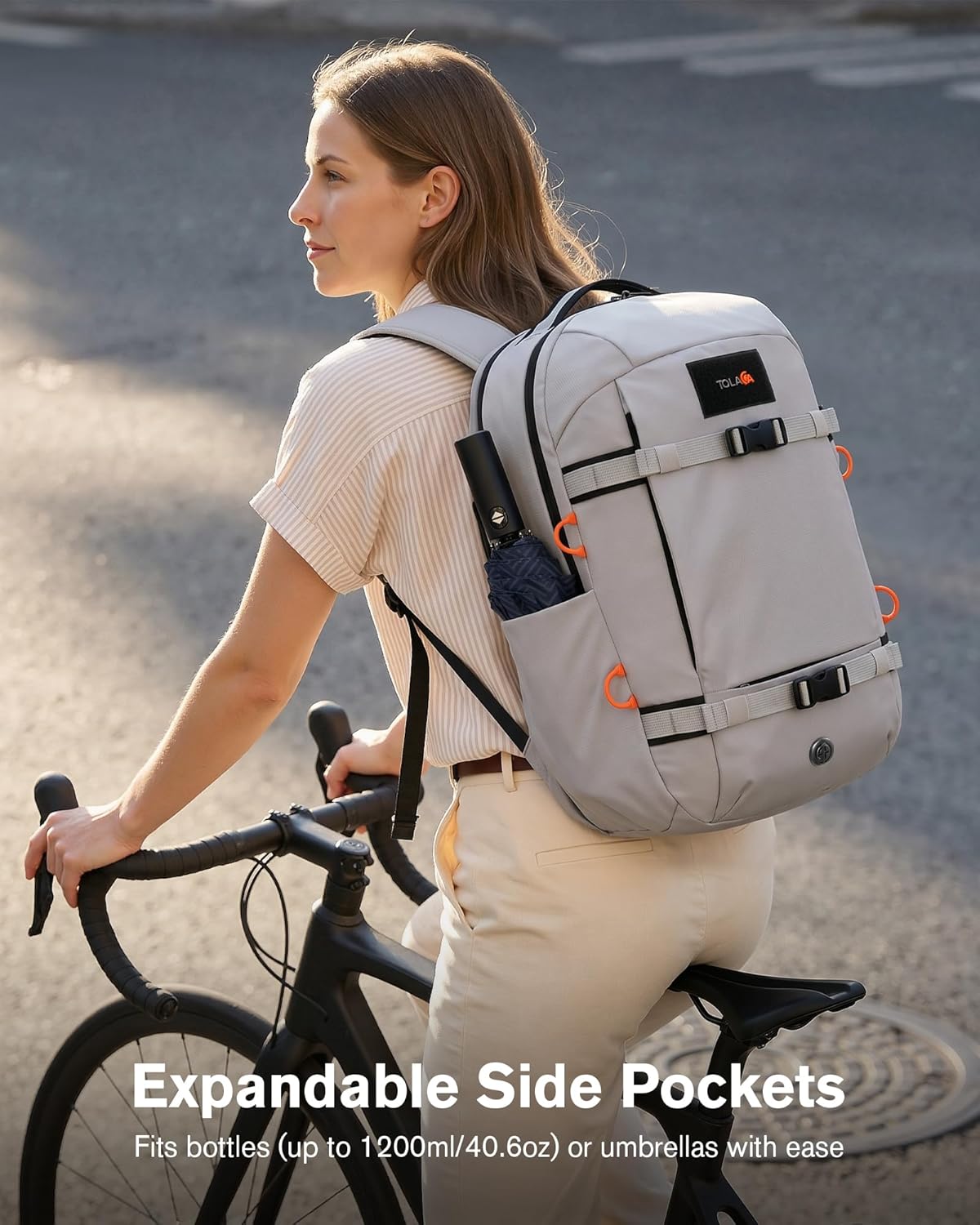 30L Travel Laptop Backpack TSA Carry-On for Business Trips Commute | 100% RPET Recycled Fabric | EVA-cushioned Laptop Protection | TSA 180° Lay-flat Opening | Reinforced Stability Base Panel