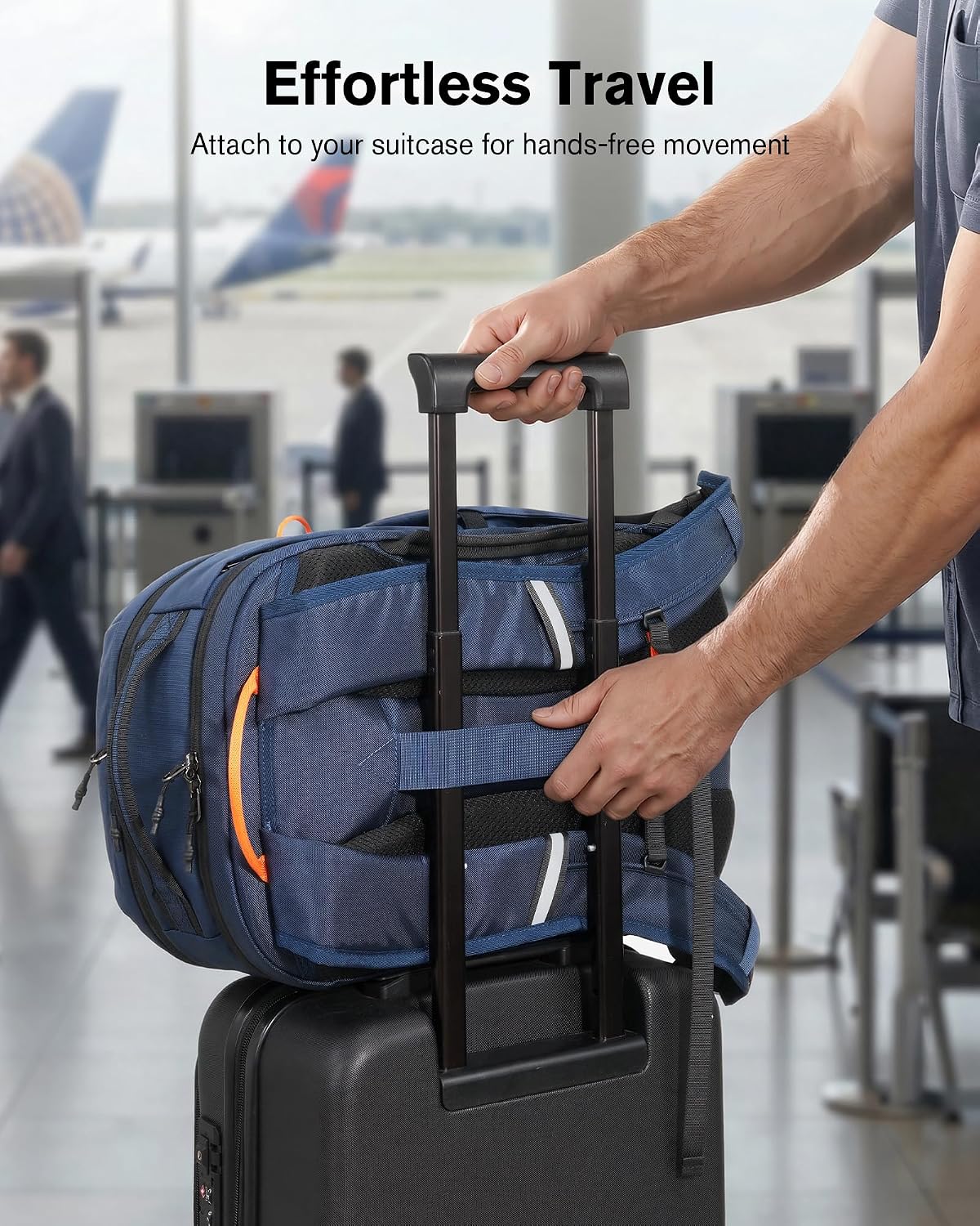 30L Travel Laptop Backpack TSA Carry-On for Business Trips Commute | 100% RPET Recycled Fabric | EVA-cushioned Laptop Protection | TSA 180° Lay-flat Opening | Reinforced Stability Base Panel