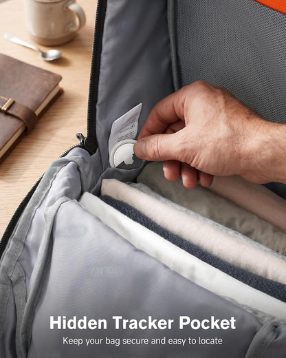 30L Travel Laptop Backpack TSA Carry-On for Business Trips Commute | 100% RPET Recycled Fabric | EVA-cushioned Laptop Protection | TSA 180° Lay-flat Opening | Reinforced Stability Base Panel