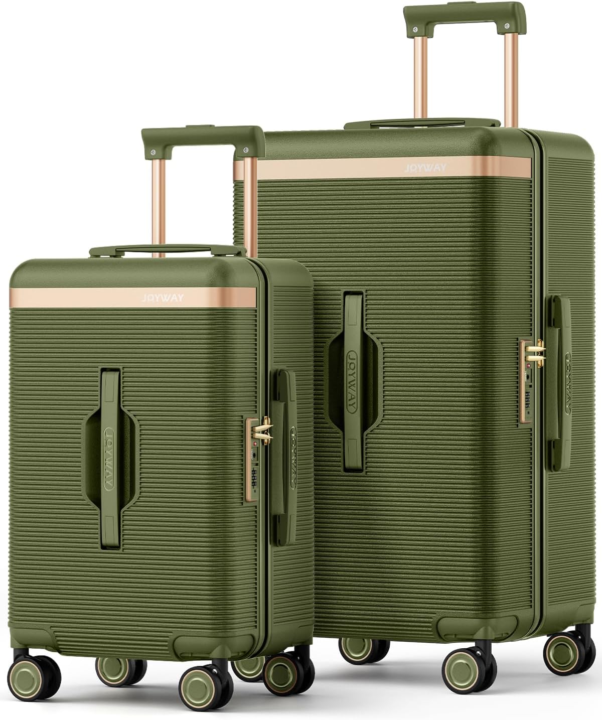 22 Inch Carry On Luggage with Spinner Wheels and Cup Holder, White | Pressure-resistant Frame, Lightweight Hard Shell Suitcase, Shock Absorbing Silent Wheels, TSA Lock, Great for Vacations