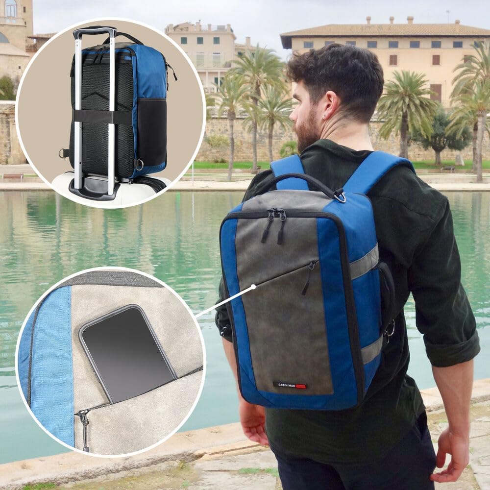 Mini Backpack Usable as Underseat Carry on Luggage and Laptop Backpack