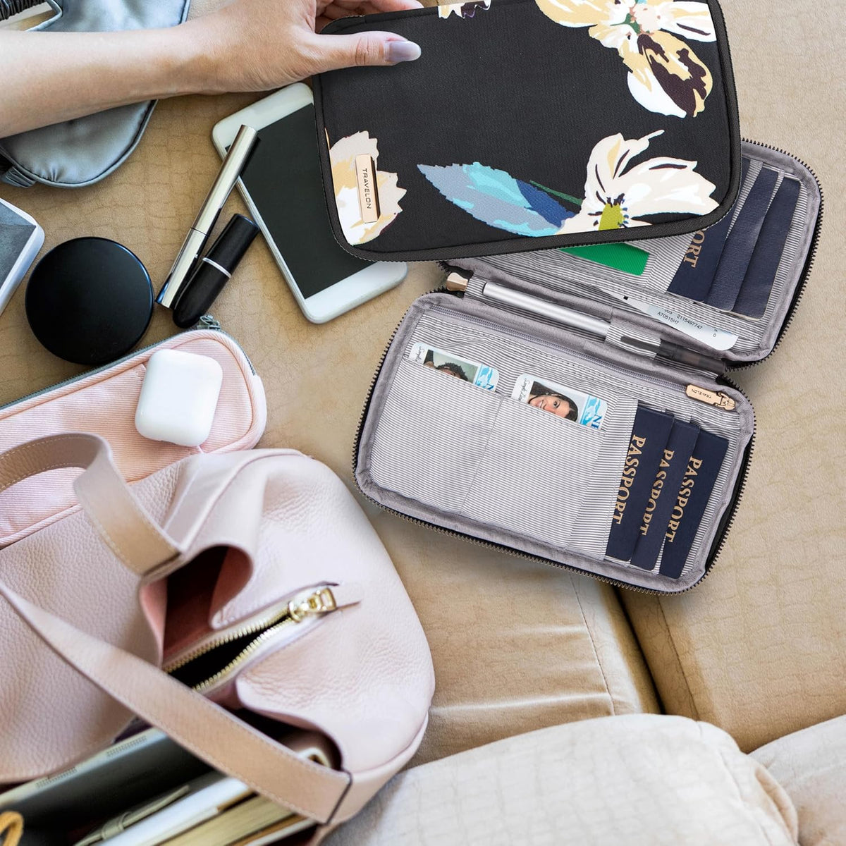 RFID Blocking Family Passport Wallet