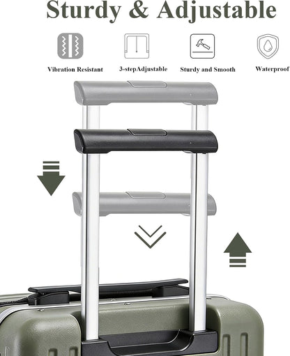 Top Opening Business Carry On Luggage, Front Pocket, TSA Lock | Top quick-grab pocket and front laptop access keep phone, passport and work items reachable at gates and security