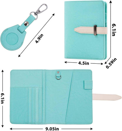 Passport wallets, Mulit-purpose RFID Blocking Passport Holder AirTag Wallet, Travel Wallet（Black）