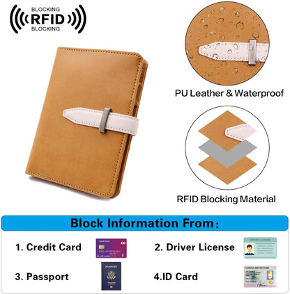 Passport wallets, Mulit-purpose RFID Blocking Passport Holder AirTag Wallet, Travel Wallet（Black）