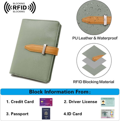 Passport wallets, Mulit-purpose RFID Blocking Passport Holder AirTag Wallet, Travel Wallet（Black）
